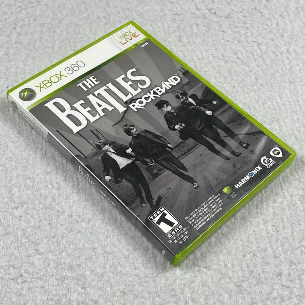 Harmonix The Beatles Rock Band Xbox 360 OS Green Music Rhythm Video Game‎ Retro